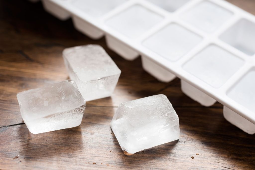 ice cube to keep a cooler cold